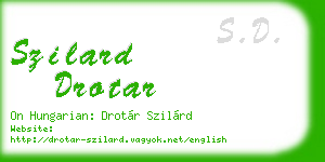 szilard drotar business card