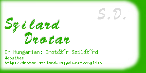 szilard drotar business card